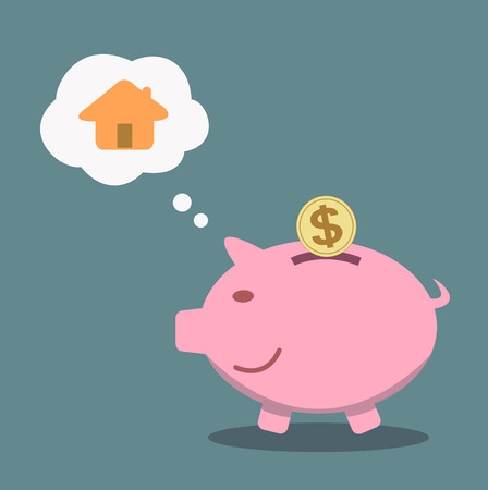 piggy bank concept saving for the futureのイラスト素材