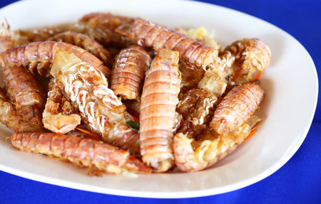 fried crayfishの写真素材