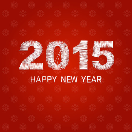 Happy new year 2015 creative greeting card design vectorのイラスト素材