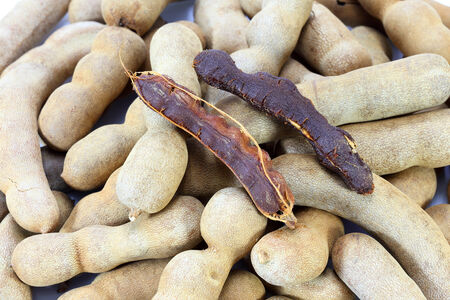 a sweet tamarind fruit backgroundの写真素材