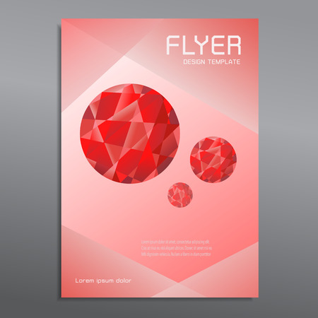 Cover report ruby triangle geometric design background, vector illustrationのイラスト素材