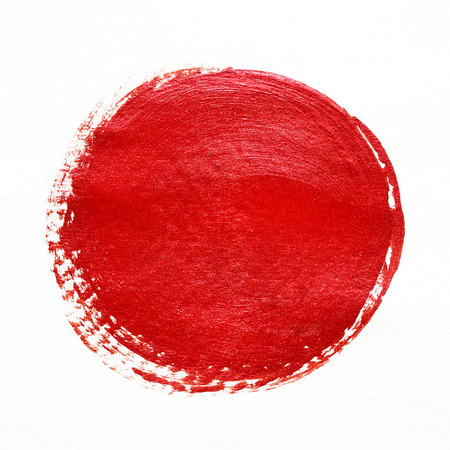 red colour texture painting on white backgroundの写真素材