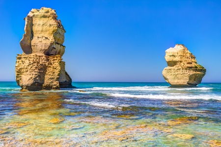 Gibson Steps beach in Port Campbell National Park on the Great Ocean Road, Victoria state, Australia.の写真素材