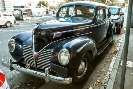 Hobart, Tasmania, Australia - January 16,2015: Dodge four door Sedan, version 1939, shot taken on...