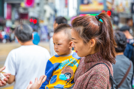 Asian People Hong Kongのeditorial素材