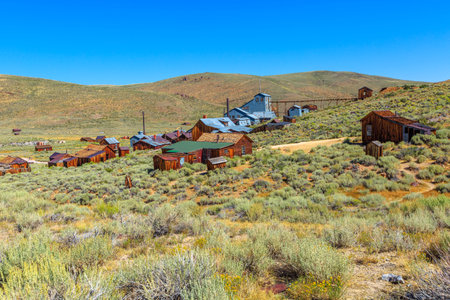 the standard mill which processed ore from the mine. Bodie state historic park, abandoned...