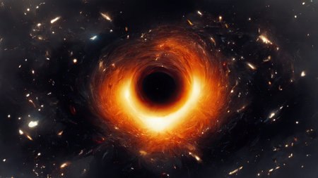 On April 10th, scientists revealed the first picture of a black hole, illustrated here at the centre...