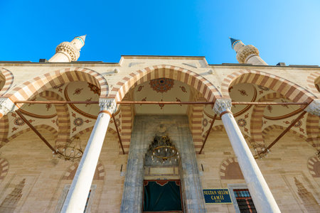 Selimiye Mosque a magnificent testament to Ottoman architectural brilliance in Konya, Turkey. This structure embodies citys rich cultural heritage and showcases the mastery of Ottoman architectureの写真素材