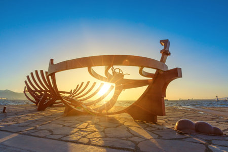 Izmir, Turkey - Aug 7,2023: Batik Gemi Aniti in the promenade of Izmir is a monument dedicated to...