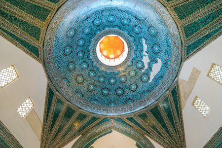Konya, Turkey - Aug 5,2023: The inside of the Karatay Madrasa educational museum in Konya, constructed by Emir Celaleddin Karatay in Turkeyのeditorial素材