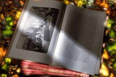 Old books with full mysteriesの写真素材