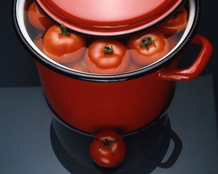 The red tomatoes very cleanの写真素材