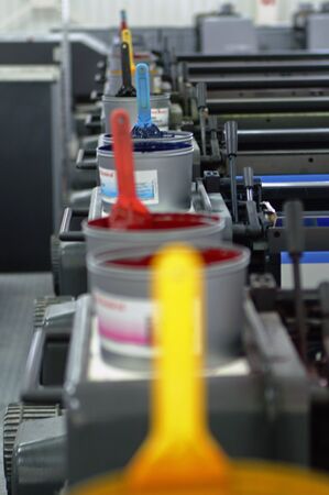 Eight colors rotary presses offsetの写真素材