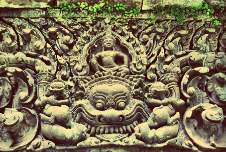 Vat Phou Temple in Champasak, in Southern Laosの写真素材