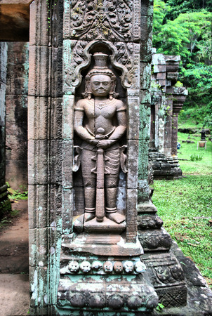Vat Phou Temple in Champasak, in Southern Laosのeditorial素材