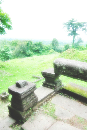 Vat Phou Temple in Champasak, in Southern Laosの写真素材