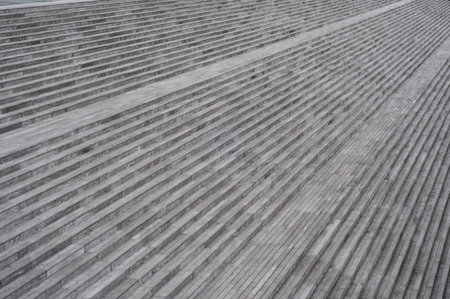 Wooden stairs in a street of Paris, France