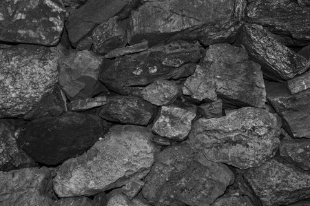Dry stone wall in Taurinya, south of Franceの写真素材