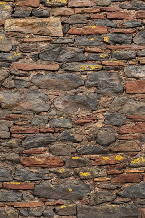 Dry stone wall in Celles, south of Franceの写真素材