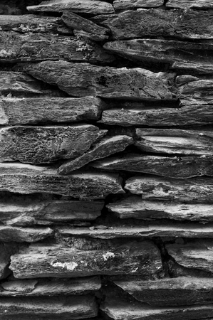 Dry stone wall in Cadaques, northern Spainの写真素材