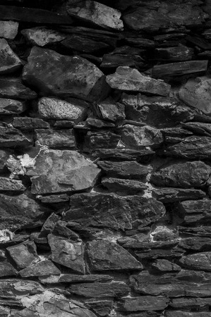 Dry stone wall in Andorraの写真素材