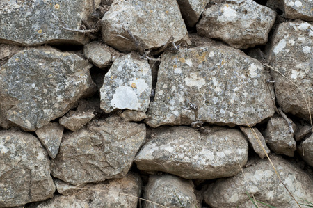 Dry stone wall in the south of Franceの写真素材