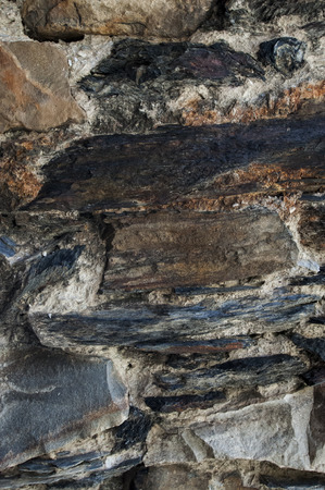 Church's stones wall in Andorraの写真素材