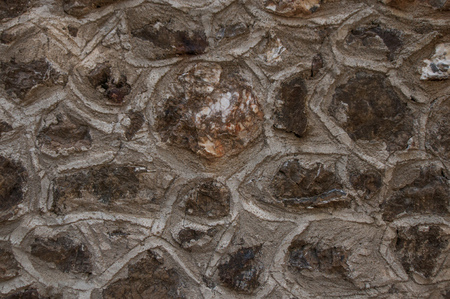 Stones wall in Taurinya, south of Franceの写真素材