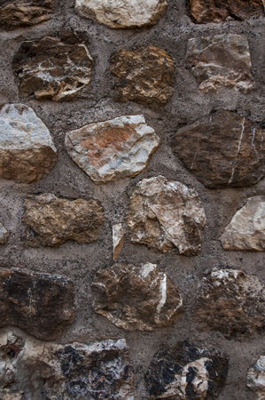 Stones wall in Taurinya, south of Franceの写真素材