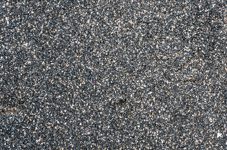 Volcanic black sand on La Grande Conque beach in Agde, Franceの写真素材