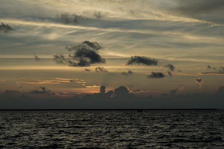 Sunset on the sea on Langkawi island, Malaysiaの写真素材