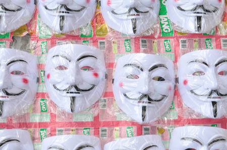 Bangkok/Thailand - 08 05 2013: People Army (aka Yellow Shirts) block and occupy Lumphini.のeditorial素材