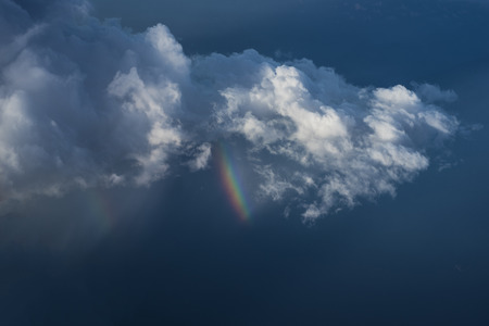 Clouds over Asia from a plane.の写真素材