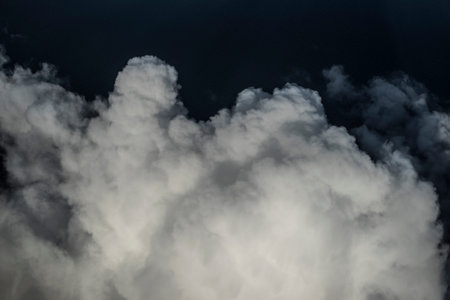 Clouds over Asia seen from a plane.