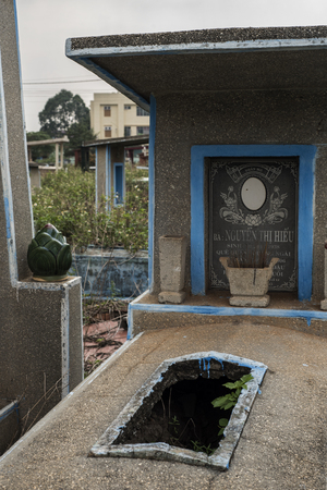 Binh Hung Hoa, the largest cemetery in Ho Chi Minh City, Vietnam, in the afternoon.のeditorial素材
