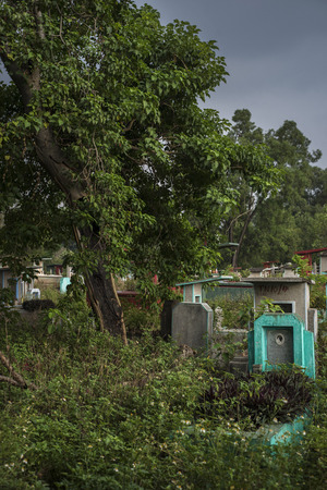 Binh Hung Hoa, the largest cemetery in Ho Chi Minh City, Vietnam, in the afternoonのeditorial素材