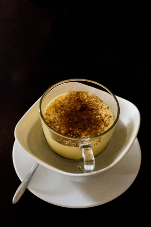 Isolated cup of Vietnamese Egg Coffeeの写真素材