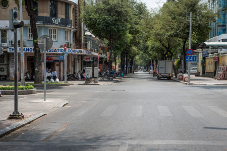 Shops are closed and streets are emptying as inhabitants opt for a self home isolation in Ho Chi...