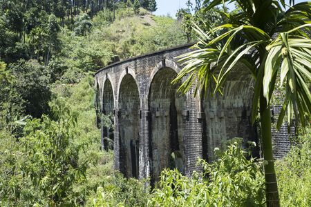 Eyes-level view of the Nine Arch bridge at Ella in Sri Lanka.の写真素材