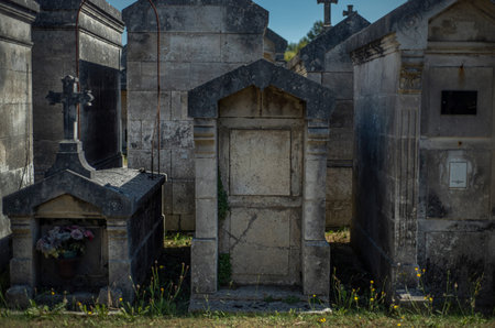 Traditional cemetery in France. No names.