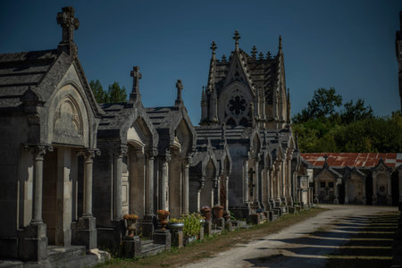 Traditional cemetery in France. No names.
