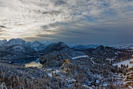 Winter in Bavaria - Hohenschwangau Castle ..のeditorial素材