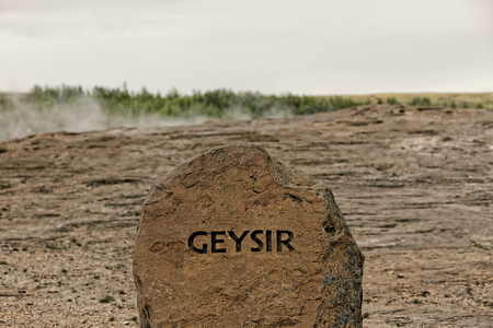 Geysir , Iceland , Haukadalur.の写真素材