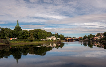Urban landscape of Trondheimの写真素材