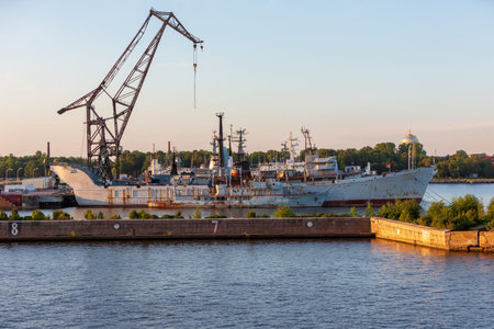 Kronstadt is a city and former fortress on the Baltic Sea island Kotlin off Saint Petersburg in...