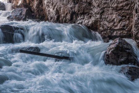 The Partnach Gorge in Bavaria near Garmisch-Partenkirchen, Germany.の写真素材