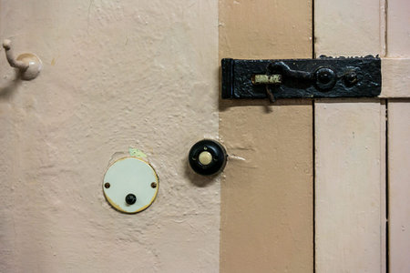 Door an old prison cell.