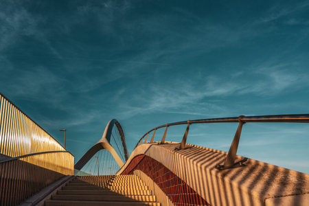 The De Oversteek Bridge in the Dutch city of Nijmegen.