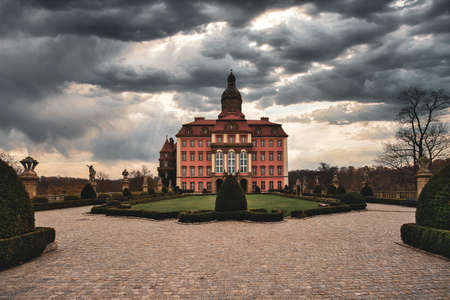 panoramic view of the KsiÄÅ¼ Castle, Polandの写真素材