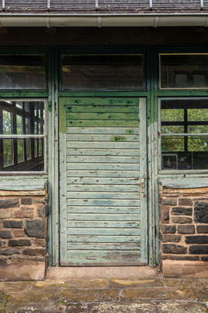 entrance door to a Comradeship-houses on the Ordensburg, Germanyの写真素材